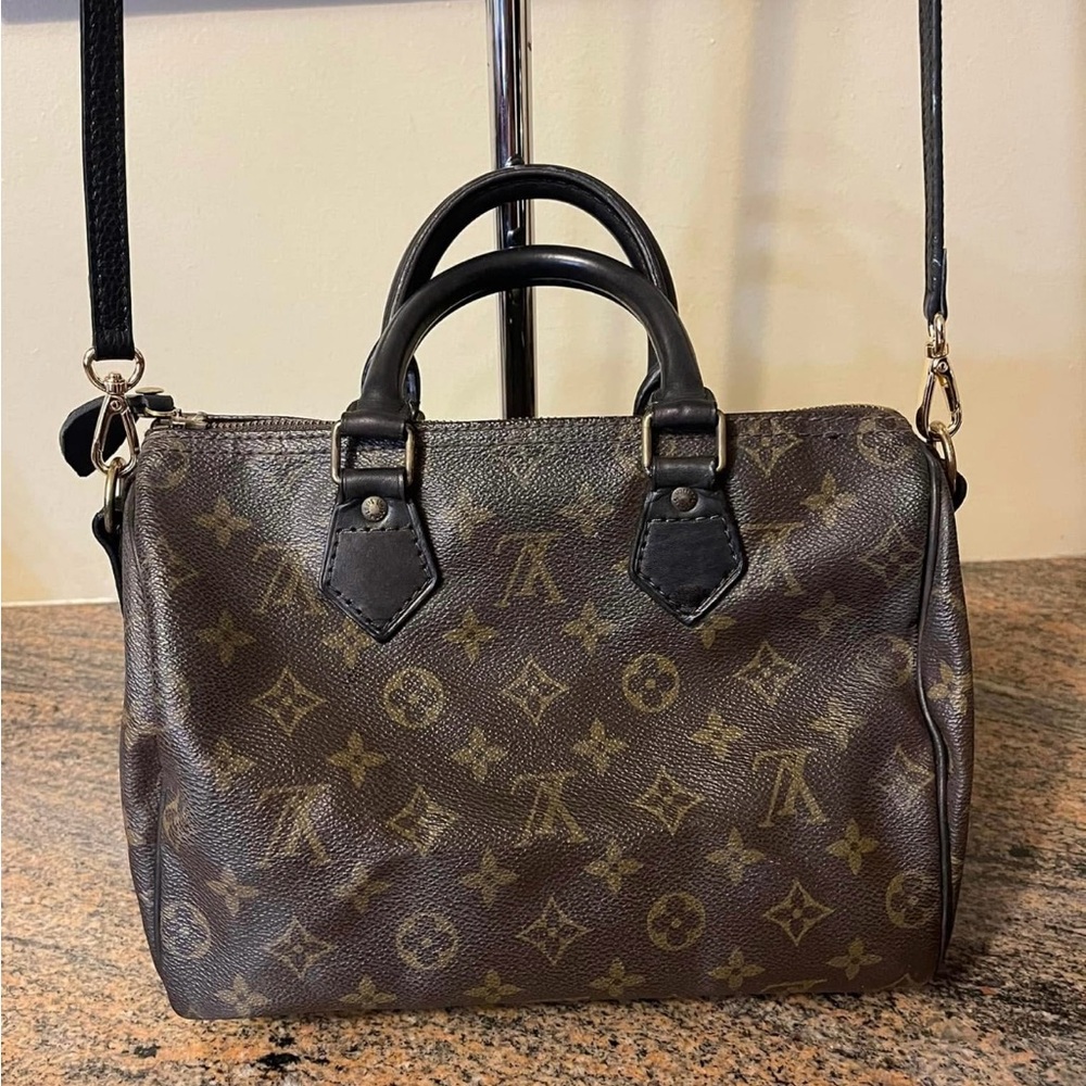 LV Speedy 25 Custom Bandolier Bag